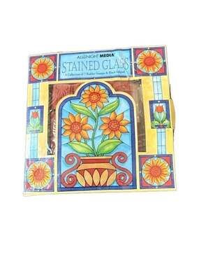 All Night Media Stained Glass Rubber Stamp Set #7018K